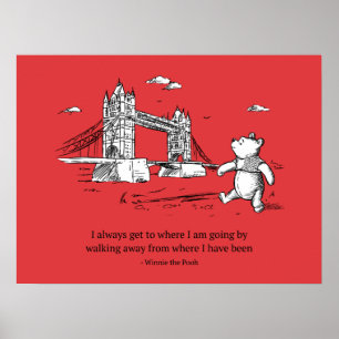 Poster Winnie l'Ooh   J'arrive toujours là où je vais