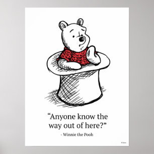 Poster Winnie l'Ooh   N'importe qui connaît la voie à sui