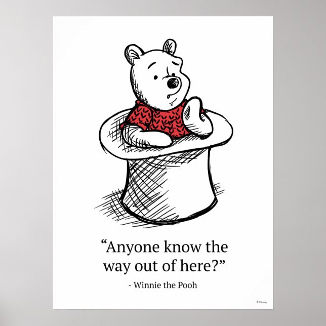 Poster Winnie l'Ooh | N'importe qui connaît la voie à sui (Devant)