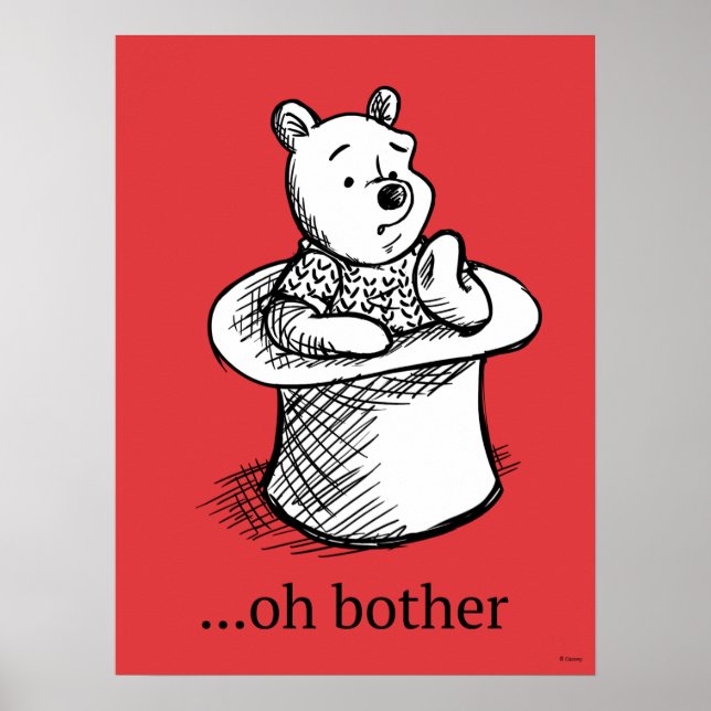 Poster Winnie l'Ooh | Oh Bother Citation (Devant)