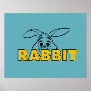 Poster Winnie l'Ooh   Peek-A-Boo de lapin