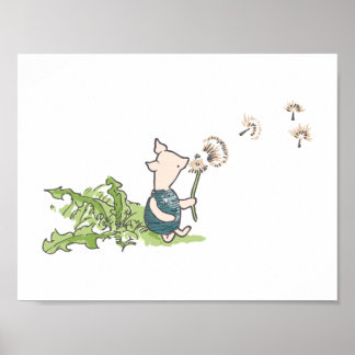 Poster Winnie L'Ooh-Piglet avec Dandelion