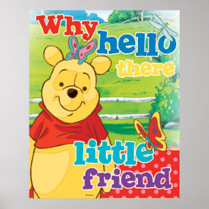 Poster Winnie l'Ooh   Pourquoi Bonjour