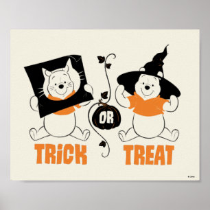 Poster Winnie l'Ooh   Tricoter ou traiter