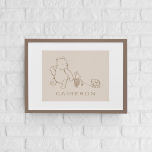 Poster Winnie l'ours et Porcinet Classiques Personnalisés