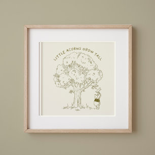 Poster Winnie l'Ourson et l'Arbre à Glands de Porcinet - 