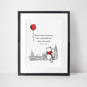 Poster Winnie l'ourson   Je sais que je n'ai pas besoin d
