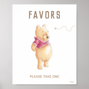 Poster Winnie l'Ourson Récolte d'Automne Fête Prénatale d