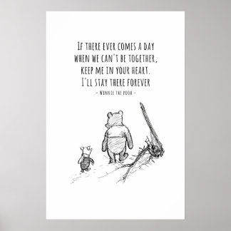 Poster Winnie the Pooh and Piglet Quote Print Nursery