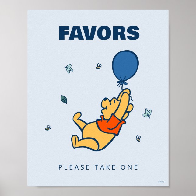 Poster Winnie the Pooh "It's a Boy" Baby Shower (Devant)