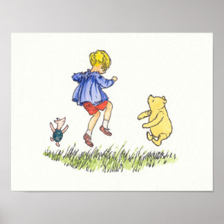 Poster Winnie The Pooh - Pratique Sauts