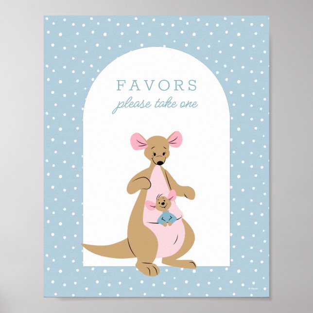 Poster Winnie the Pooh's Kanga & Roo | Boy Shower (Devant)