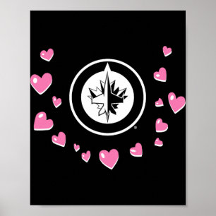 Poster Winnipeg Jets Saint-Valentin Amour Nhl Officiellem