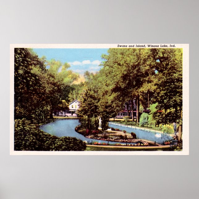 Poster Winona Lake Indiana vers 1930 (Devant)