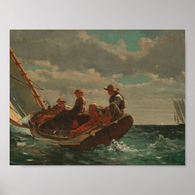 Poster Winslow Homer - Breezing Up (Un Vent Juste) (Devant)