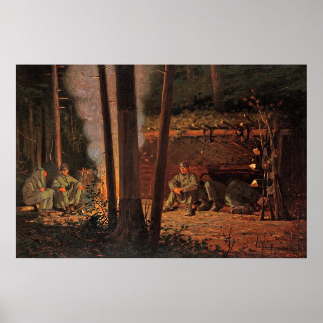 Poster Winslow Homer - Devant Yorktown, (Devant)