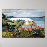 Winslow Homer Flower Garden and Bungalow, Bermudes