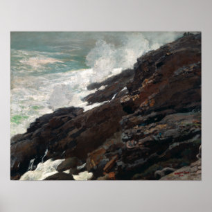 Poster Winslow Homer High Cliff, Côte du Maine
