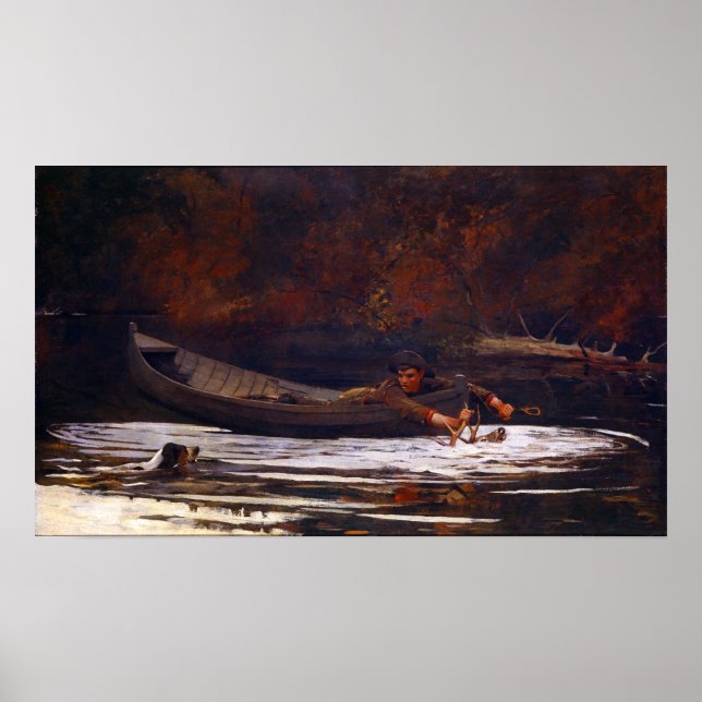 Poster Winslow Homer Hound et Hunter (Devant)