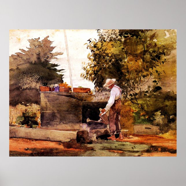 Poster Winslow Homer peinture, Au puits (Devant)