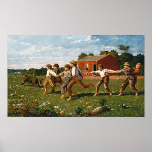 Poster Winslow Homer Snap the Whip 1872 Art américain
