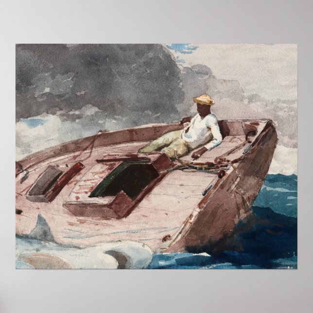 Poster Winslow Homer - The Gulf Stream (Devant)