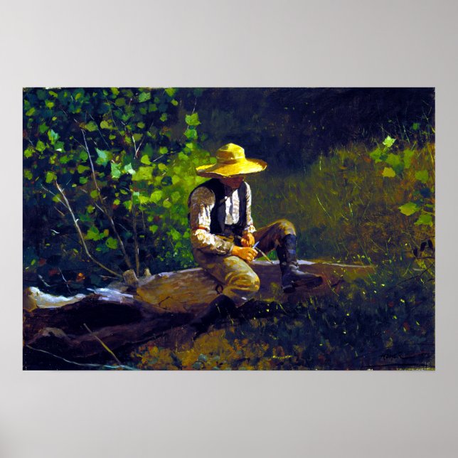 Poster Winslow Homer The Whittling Boy (Devant)