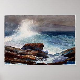 Poster Winslow Homer Tide entrante, Scarboro Maine