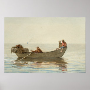 Poster Winslow Homer - Trois garçons dans un Dory