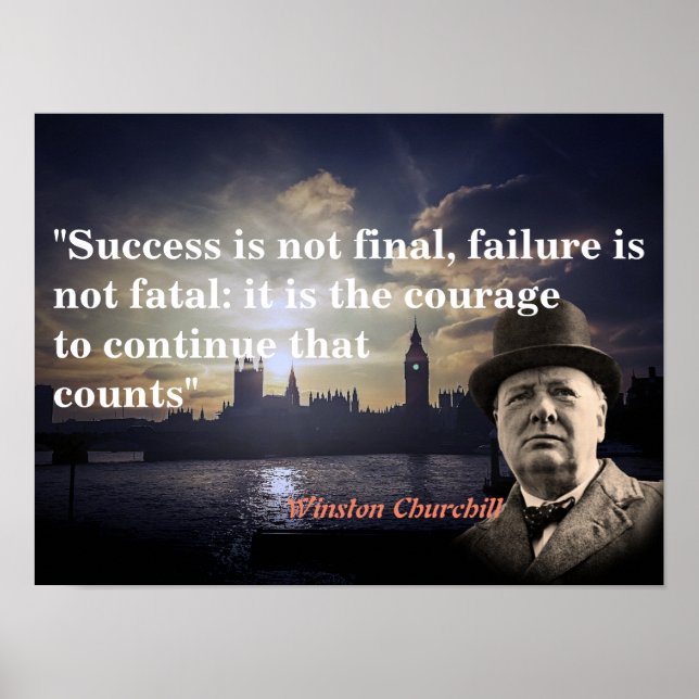 Poster Winston Churchill (Devant)