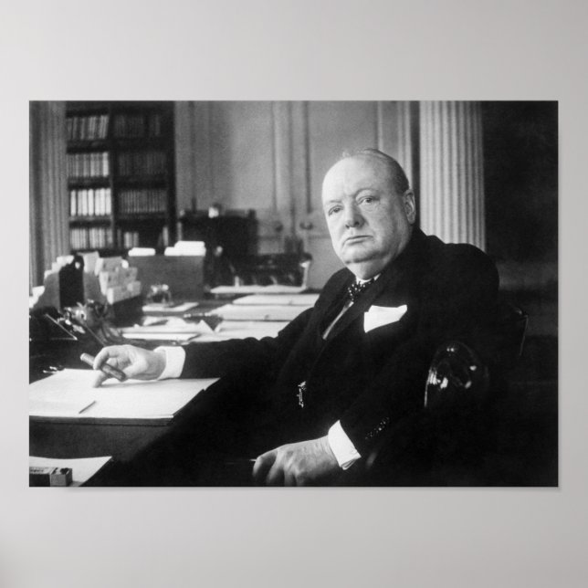 Poster Winston Churchill au numéro 10 de la rue Downing (Devant)