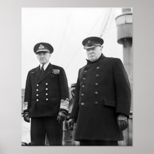 Poster Winston Churchill et l'amiral Dudley Pound