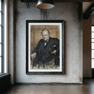 Poster Winston Churchill - L'homme d'État résolu