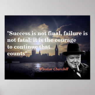 Poster Winston Churchill Quote On Courage