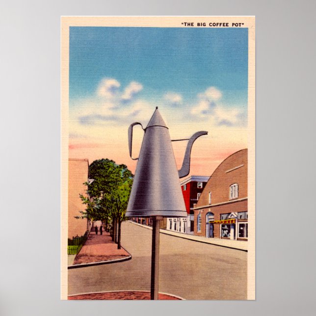 Poster Winston Salem Caroline du Nord The Big Coffee Pot (Devant)
