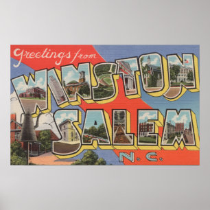 Poster Winston-Salem, la Caroline du Nord