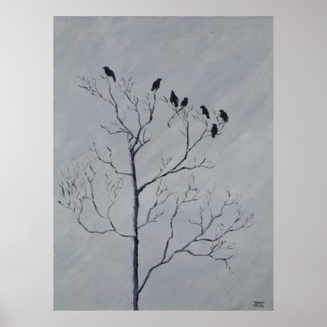 Poster Winter Birds (Devant)