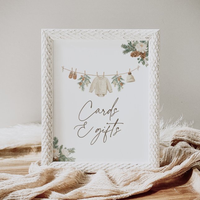 Poster Winter Clothesline Baby Shower Cards and Gifts (Créateur téléchargé)