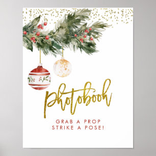 Poster Winter Deck the Halls Fête des mariées Cabine phot