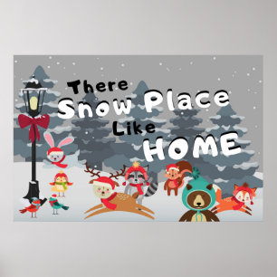 Poster "Winter Design Dessin Animal" Oeuvre d'Art 