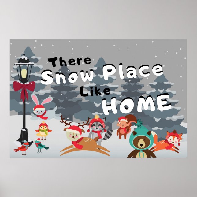 Poster "Winter Design Dessin Animal" Oeuvre d'Art  (Devant)