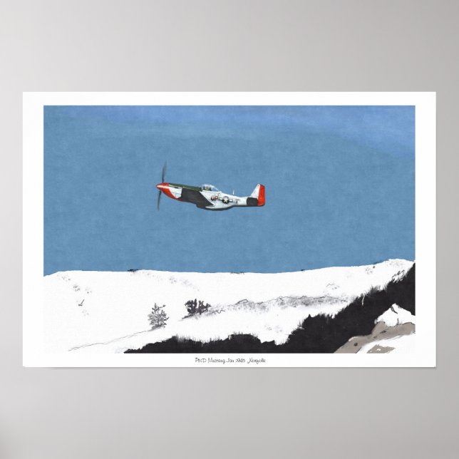 Poster Winter Mustang P51D (Devant)