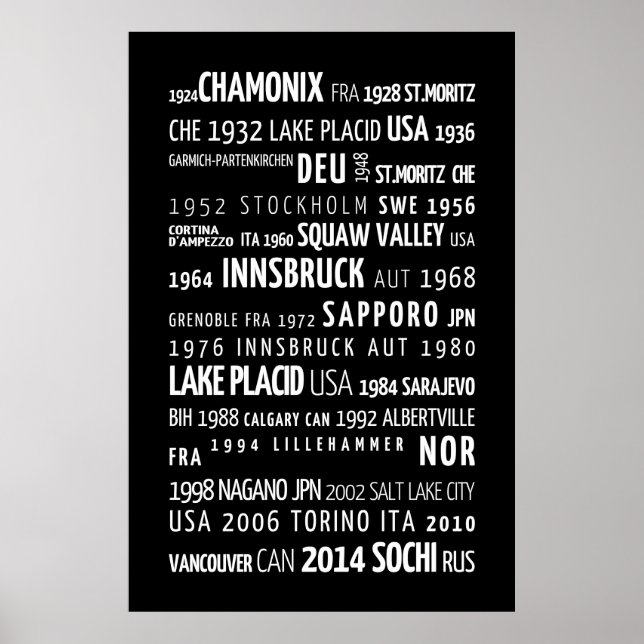 Poster Winter Olympic Games (Front)