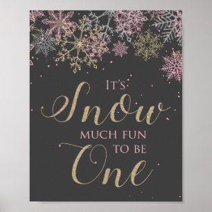 Poster Winter Onederland Neige beaucoup de plaisir d'être