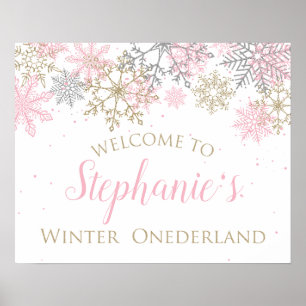 Poster Winter Onederland Welcome Sign