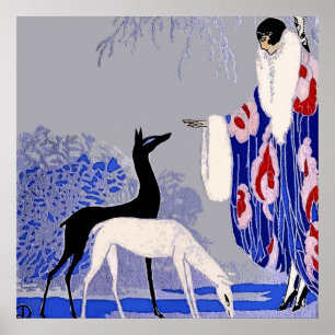 Poster “Winter Scene” Art Deco by George Barbier