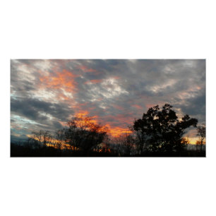 Poster Winter Sunset Nature Paysage Photographie