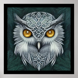 Poster Winter Wonder Chouette des neiges Beauté