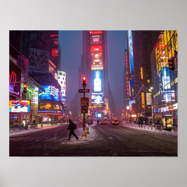 Poster Wintry Times Square  (Devant)