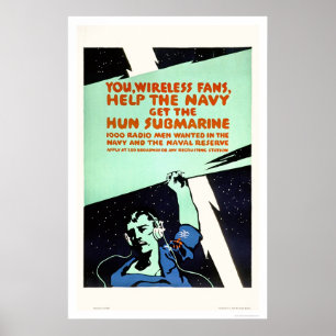 Poster Wireless Fans, Help the Navy (US02299)